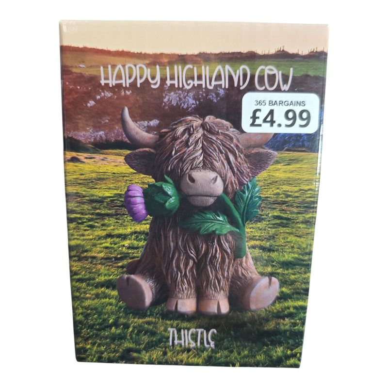 Happy Highland Cow Thistle
