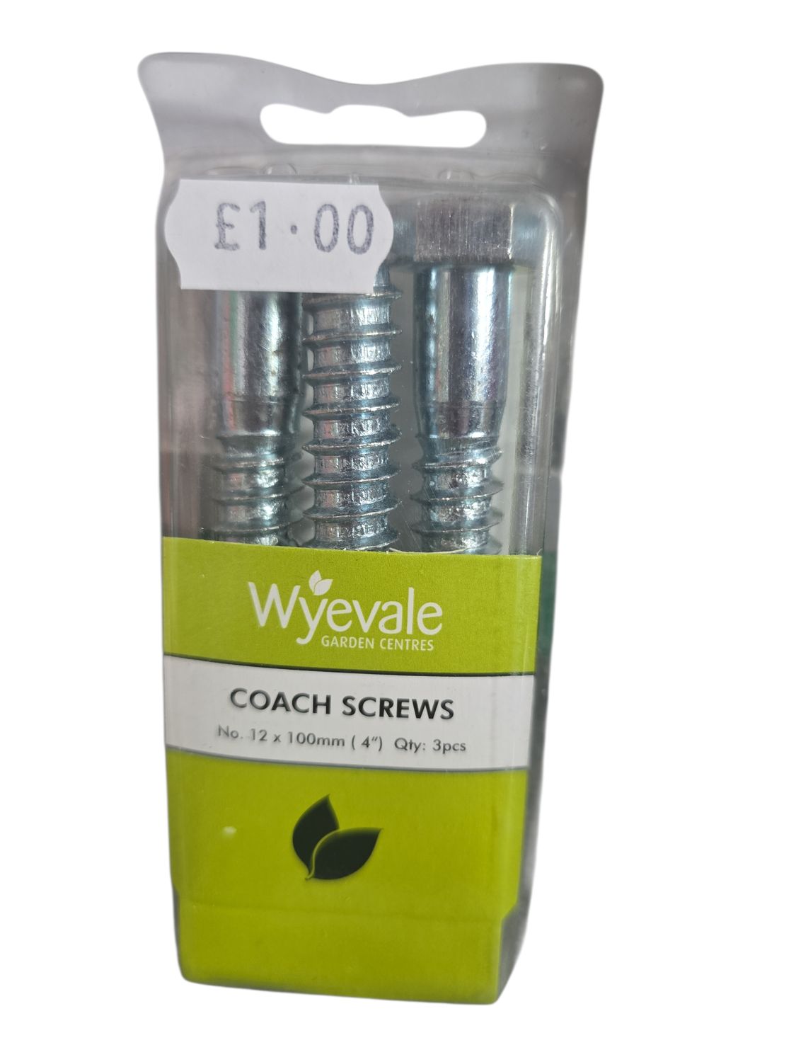 Wyevale Coach Screws 12x100mm 3pc
