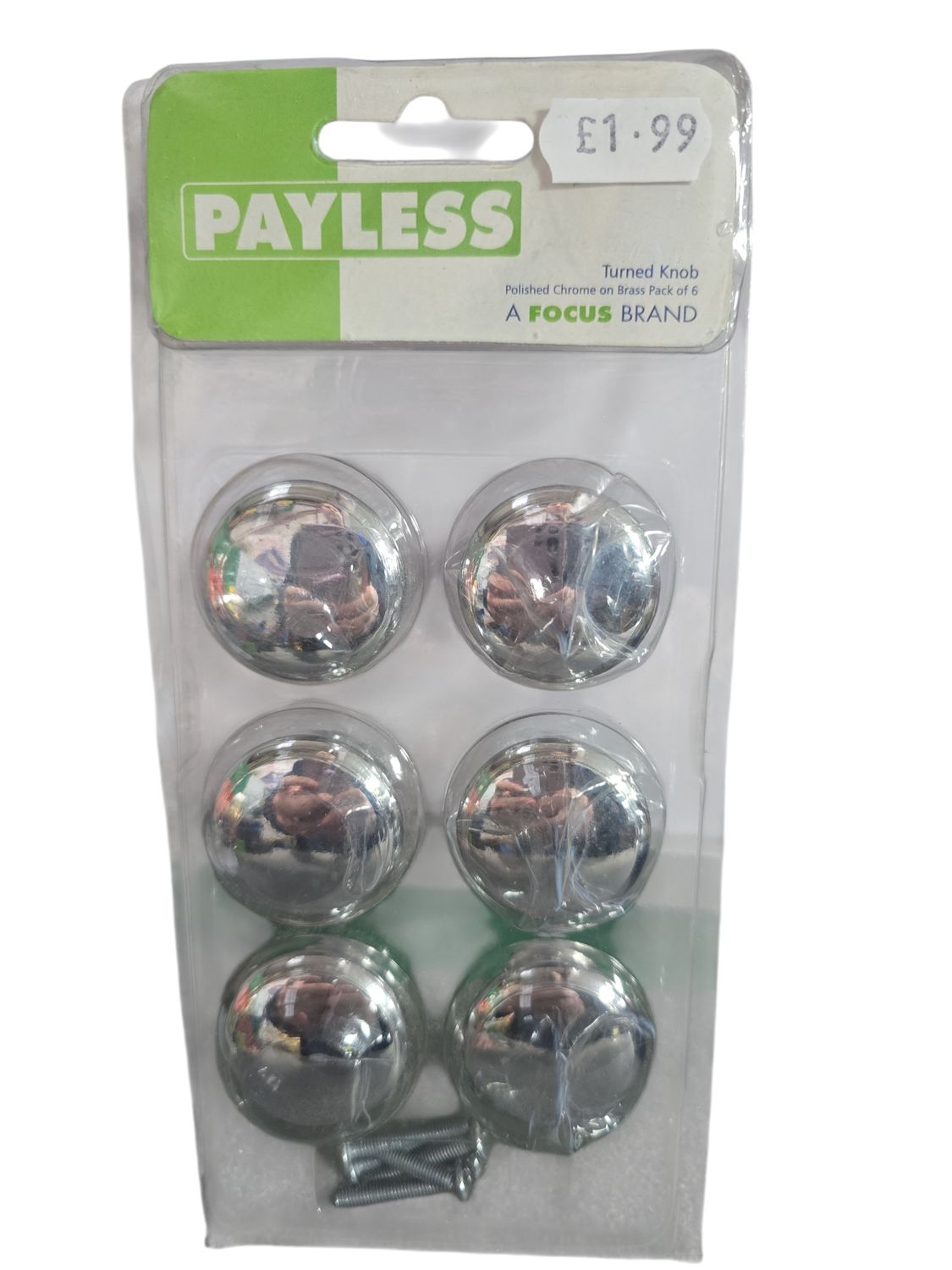 Wyevale Payless Turned Knob 6pk