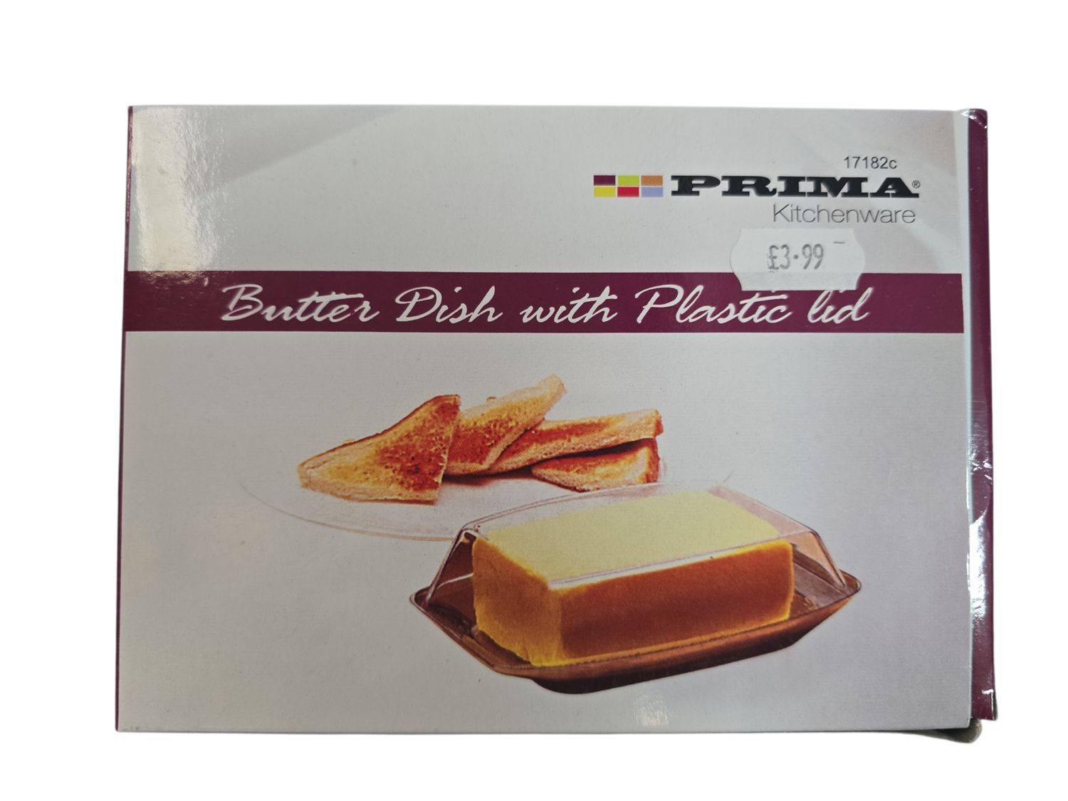 Prima Butter Dish With Plastic Lid