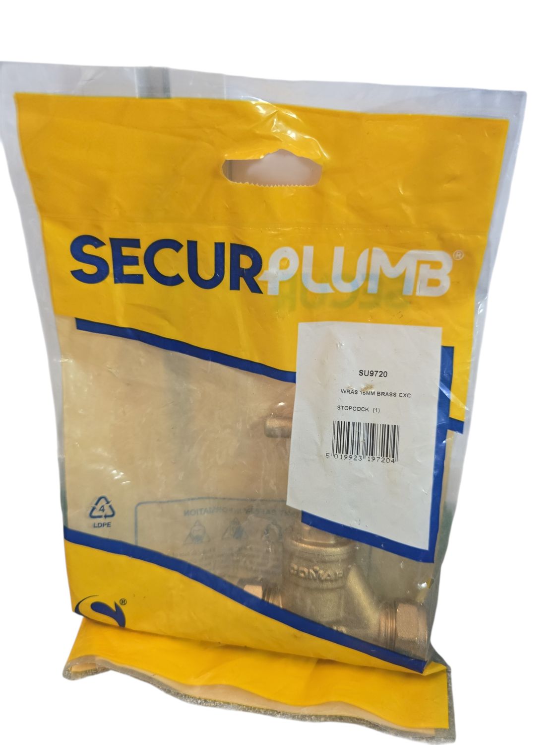 SecurPlumb 15MM Brass Stopcock