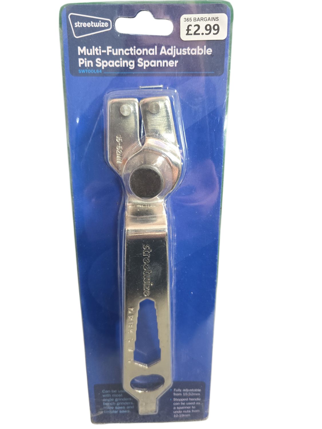 StreetWize Multi-Functional Adjustable Pin Spacing Spanner