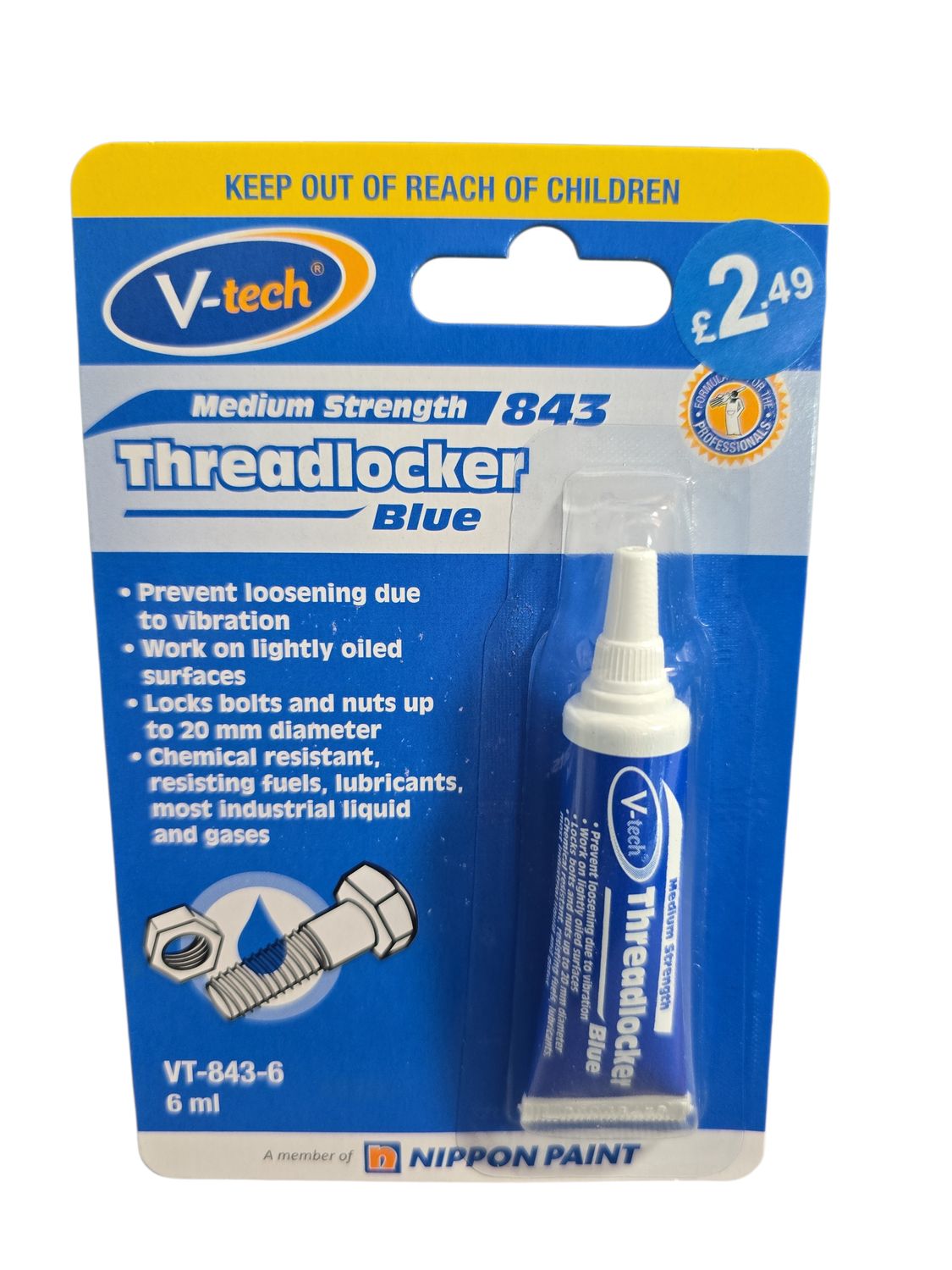 V-Tech Threadlocker Blue