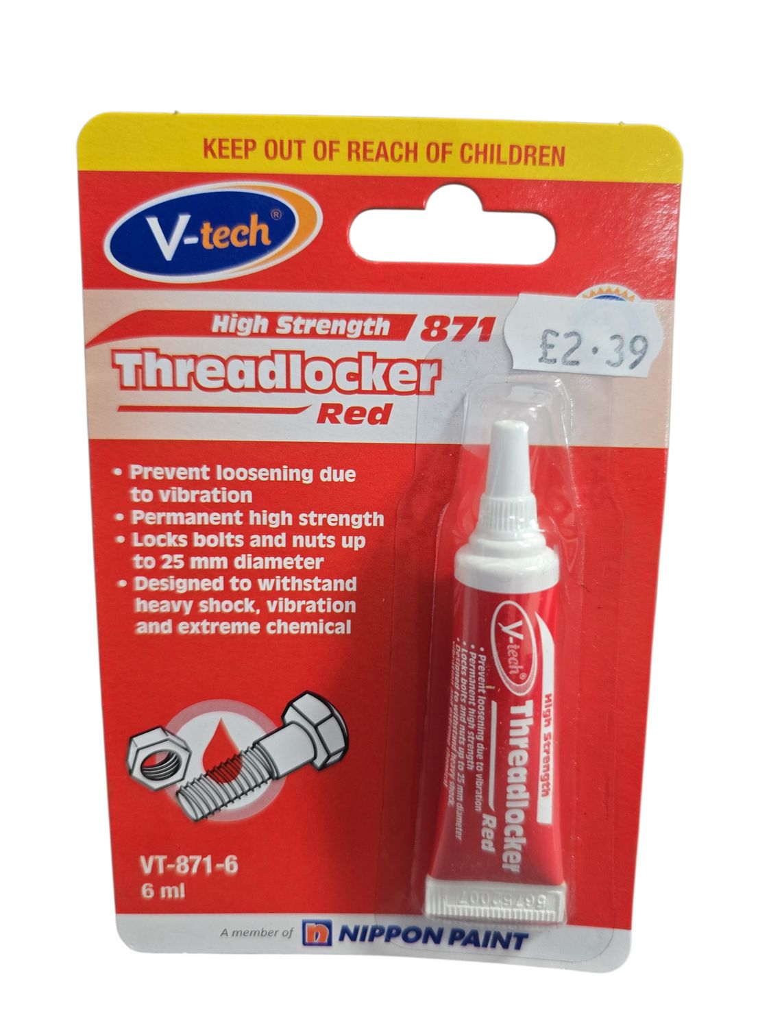 V-Tech Threadlocker Red