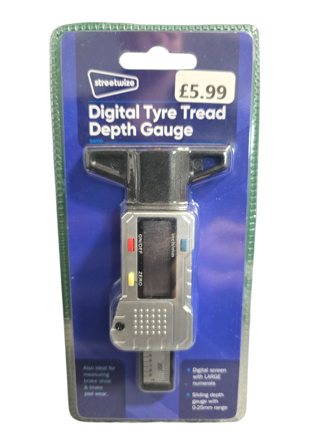 StreetWize Digital Tyre Tread Depth Gauge