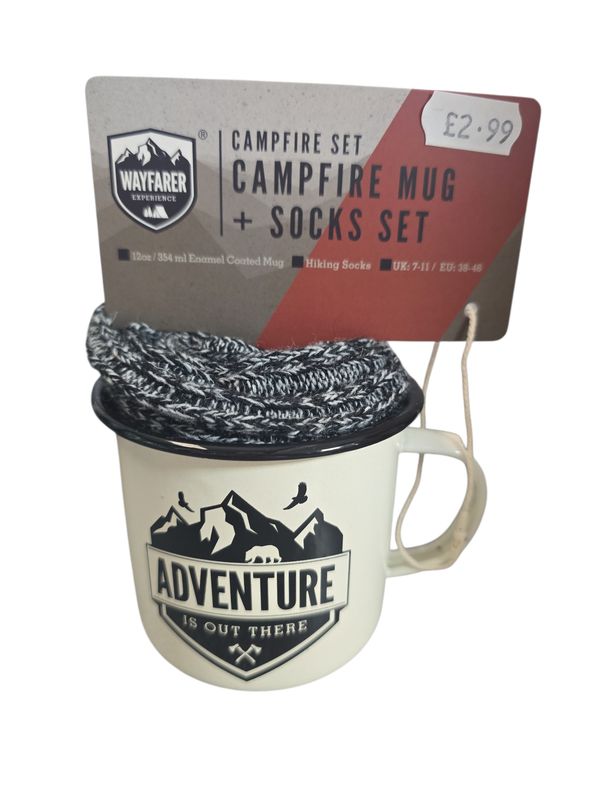 Wayfarer Campfire Mug & Sock Set
