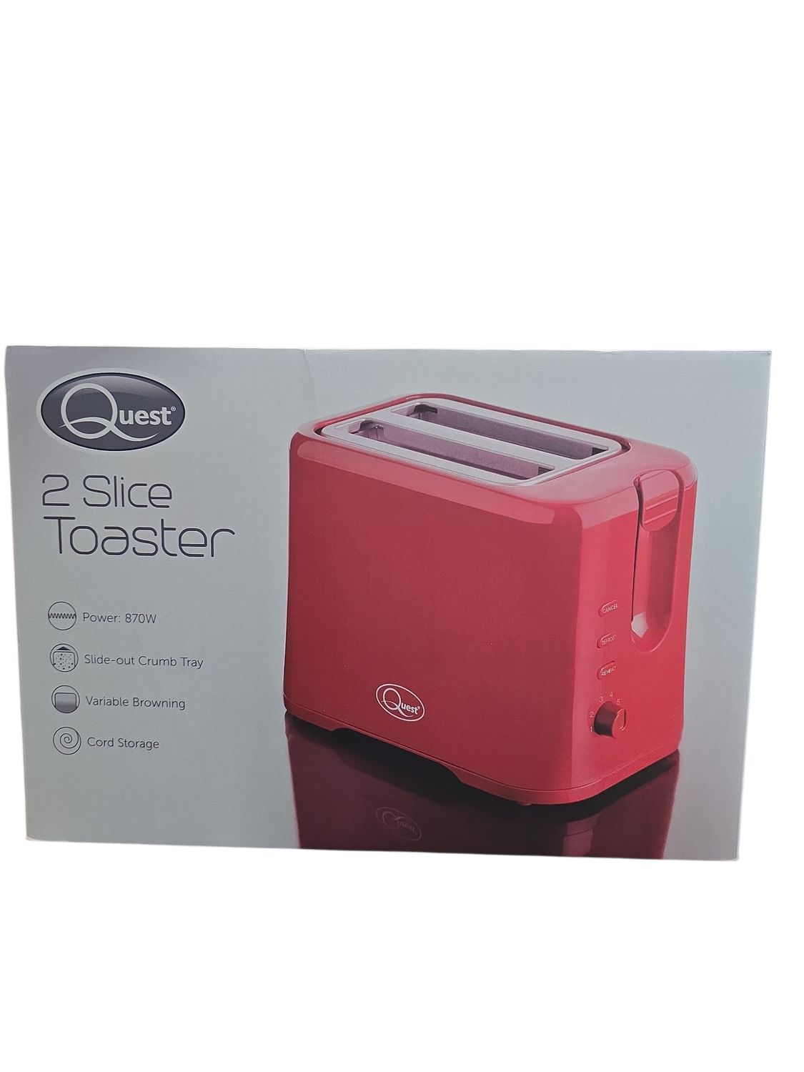 Quest 2 Slice Toaster Red Plastic