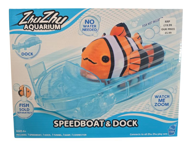 Zhu Zhu Speedboat & Dock ( Fish Not Included )