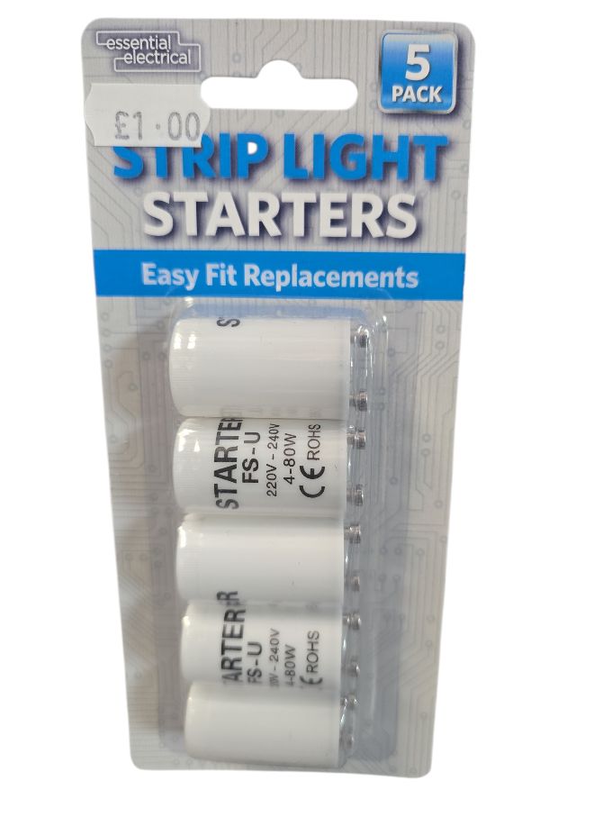 Essentials Electrical Strip Light Starter 5pk