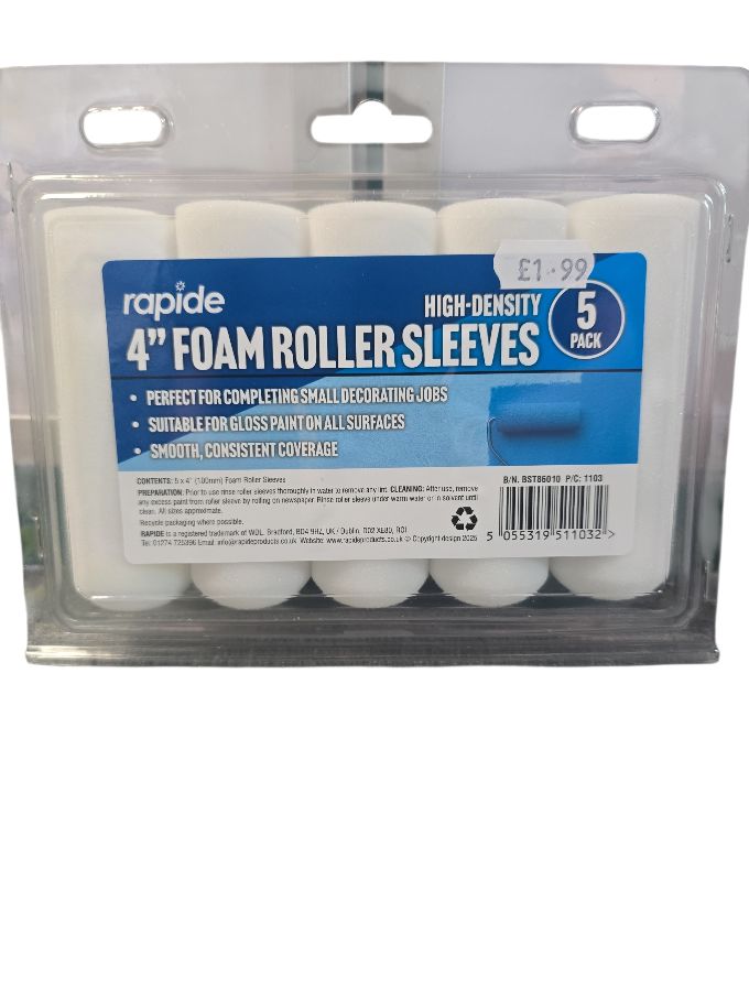 Rapide 4" Foam Roller Sleeves 5pk