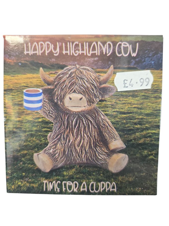 Highland Cow Time For A Cuppa