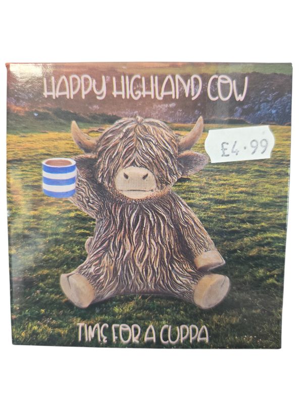 Highland Cow Time For A Cuppa