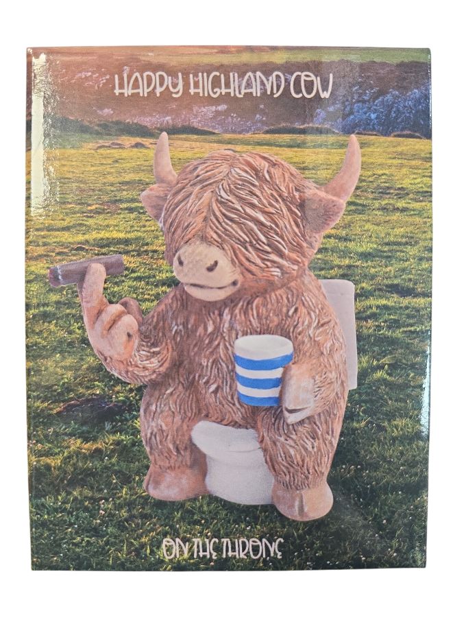 Highland Cow On The Throne