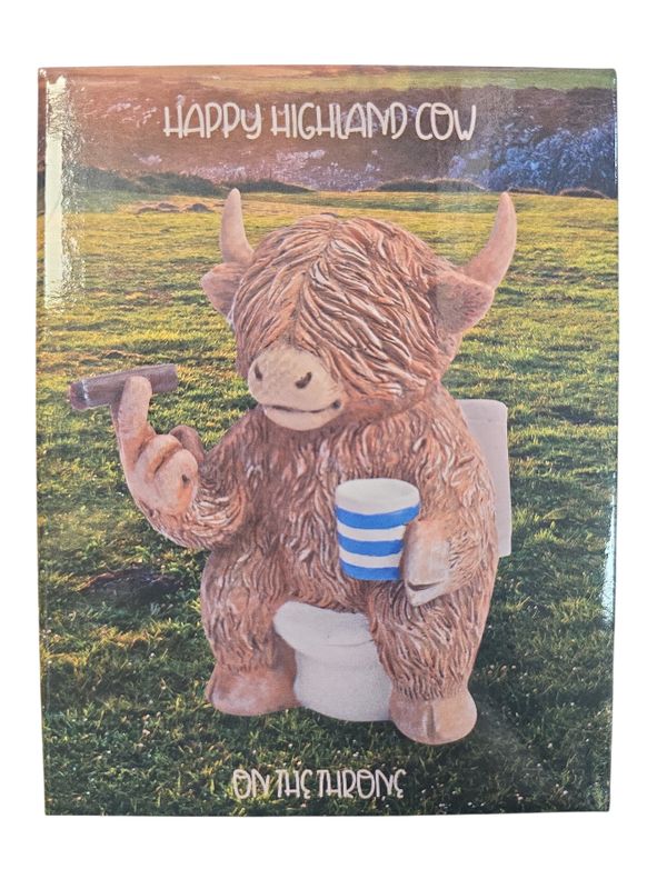 Highland Cow On The Throne