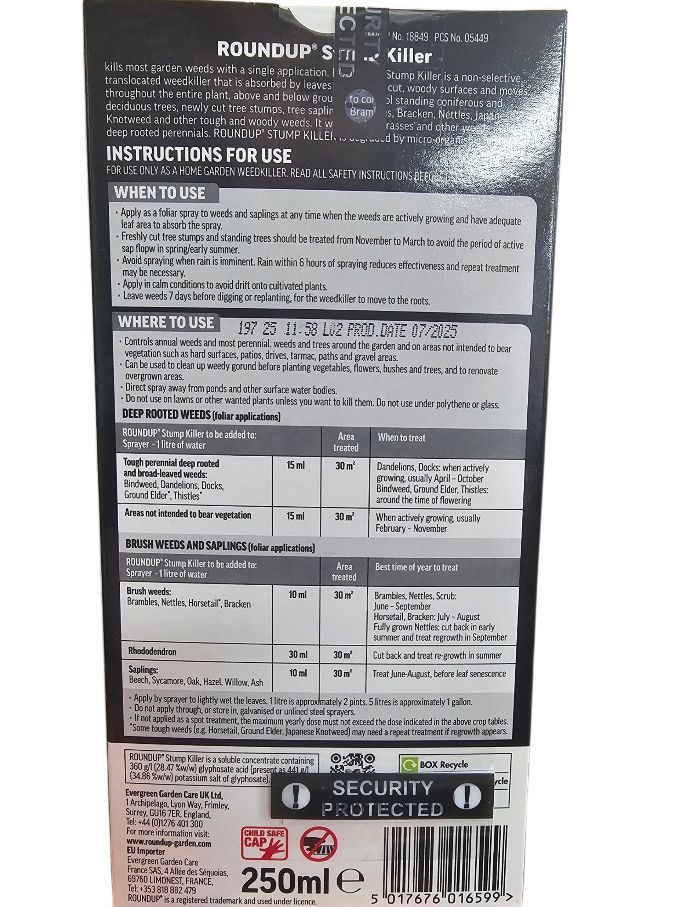 Roundup Tree Stump Concentrate 250ml