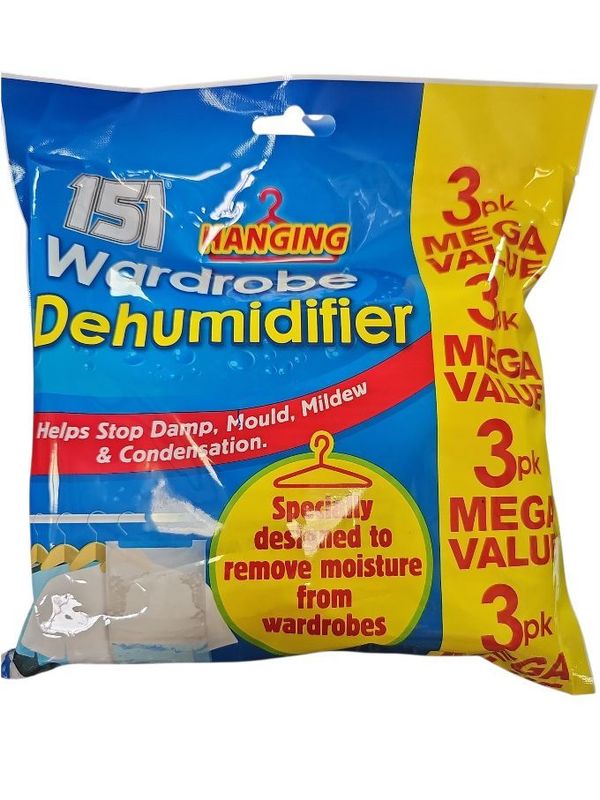 Wardrobe Dehumidifier 3pk