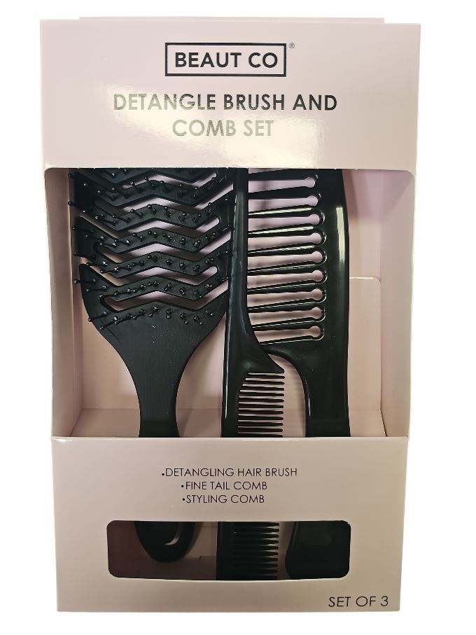 Beaut Co Detangling Brush & Comb Set