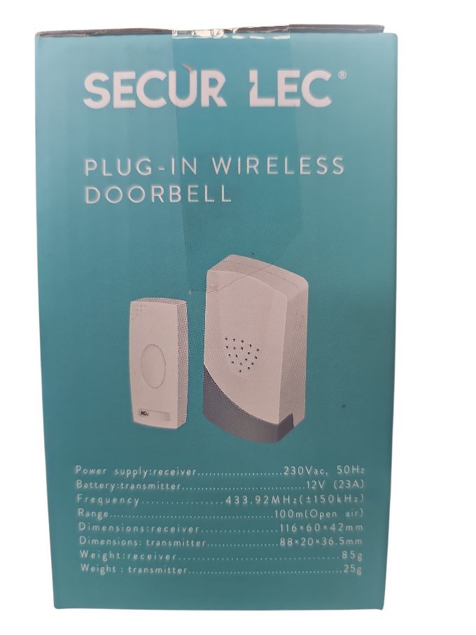 SecurLec plug in Wireless Doorbell
