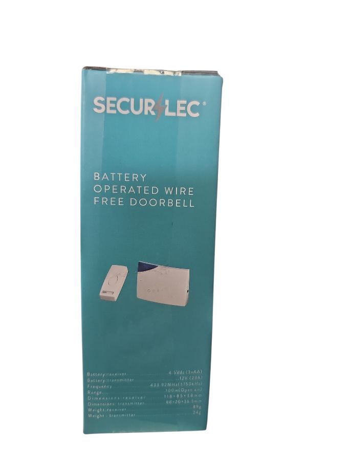 SecurLec Battery Operated Wire Free Doorbell