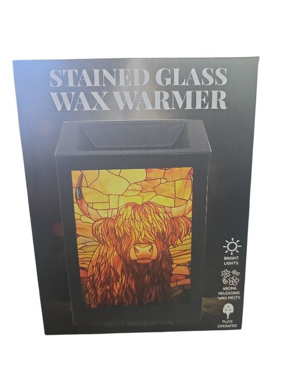 L&P Stained Glass Wax Warmer Highland Cow