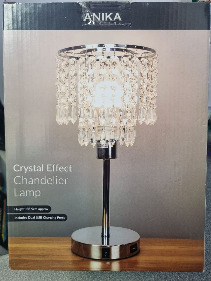 Anika Crystal Effect Chandelier Lamp