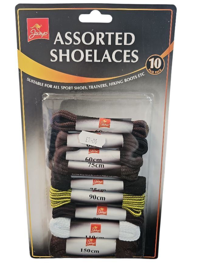 Jump Assorted Shoelaces 10pk