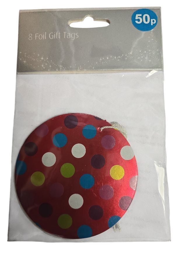 Foil Gift tags 8pk