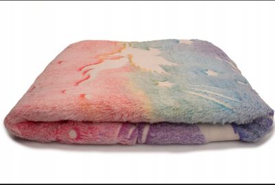 Kocyk pluszowy dla kota tęczowy I Meylumi