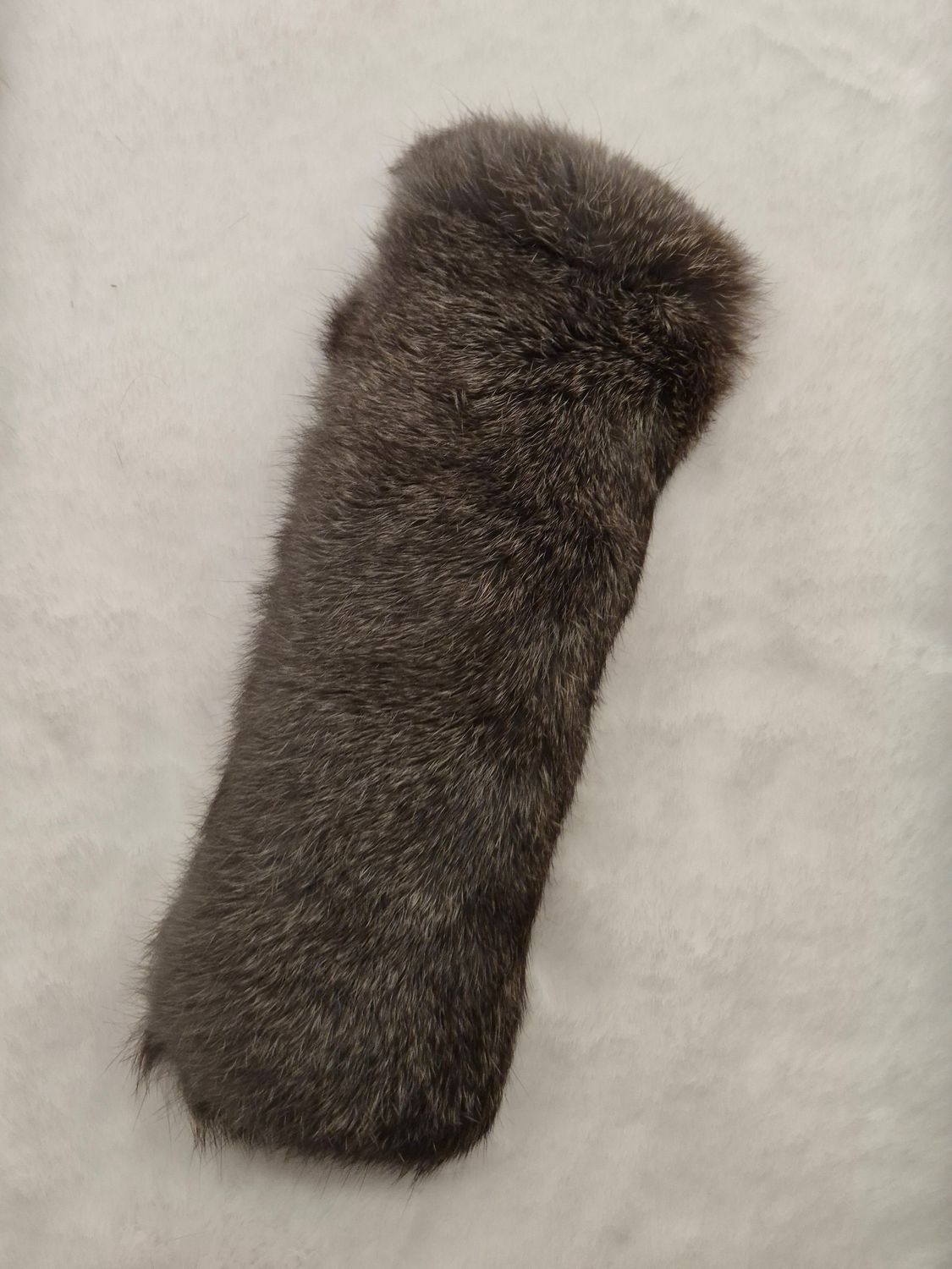 Naturalna zabawka dla kota - wzmocniony "Króliś" czekoladowy -  25/9cm | ręcznie szyta | Meylumi