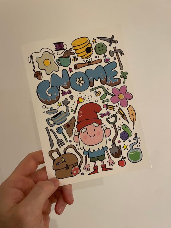 Gnome Pockets Print - A5