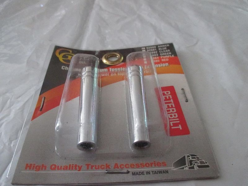 Chrome Aluminum Toggle (Amber Jewel)