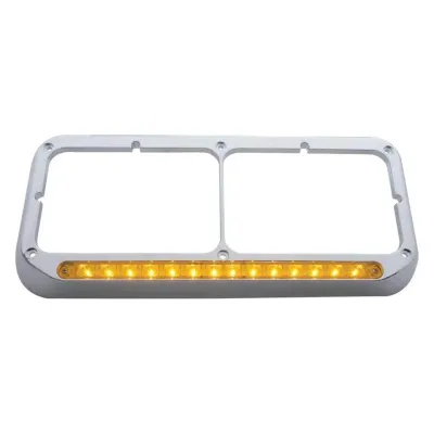 Part # 32381 LED Dual Amber Rectangular Headlight bezel