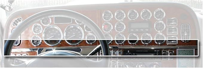 GG Part # 67956 Chrome plastic dash panel molding strip insert trim Pete 06+