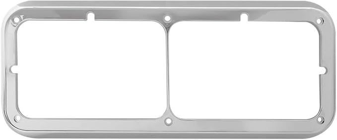 GG  Part # 87591 Chrome Plate Dual headlight bezel w/o vizor Pete/ Kenworth/ Freightliner Models