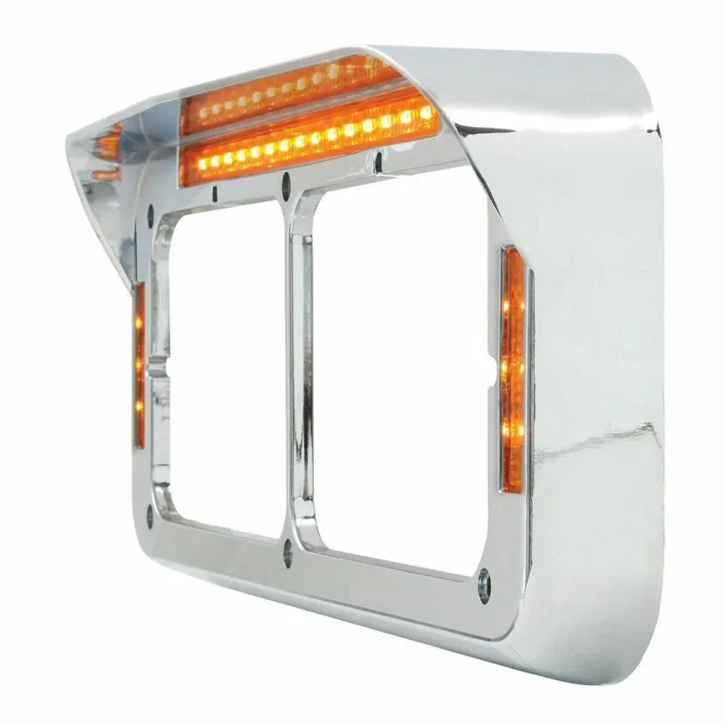 GG Part # 87595 Dual headlight bezel W/ LED Light Bar