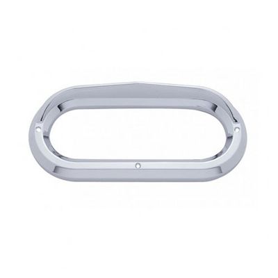 Part 10489 Chrome Plastic Oval Bezel With Visor