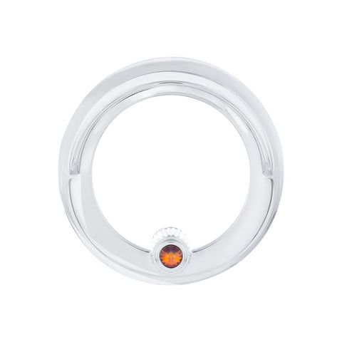 Part 41924 Chrome Plastic Freightliner Clock Bezel With Visor Copper