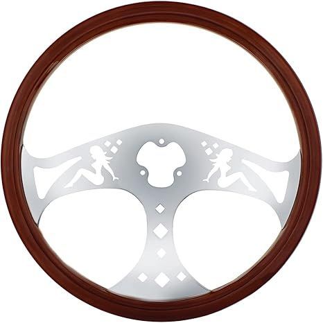 Part 88219 18" 3 Spoke "Lady" Steering Wheel - Wheel ONLY
