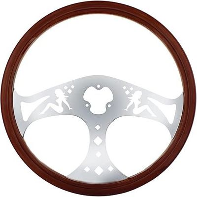 Part 88219 18" 3 Spoke "Lady" Steering Wheel - Wheel ONLY