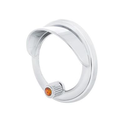 Part 41924 Chrome Plastic Freightliner Clock Bezel With Visor Copper Part 41924 Chrome Plastic Freightliner Clock Bezel With Visor Copper