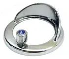 Part 41925 Chrome Plastic Freightliner Clock Bezel Visor Blue