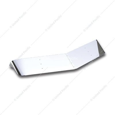 29128 12" Stainless Extended Style Sunvisor For 2005+ Peterbilt 379/388/389/367 With Low Roof Standard Cab