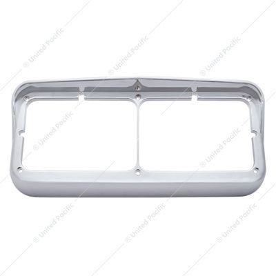 40983B Chrome Plastic Rectangular Dual 4" X 6" Headlight Bezel With Visor (Bulk)