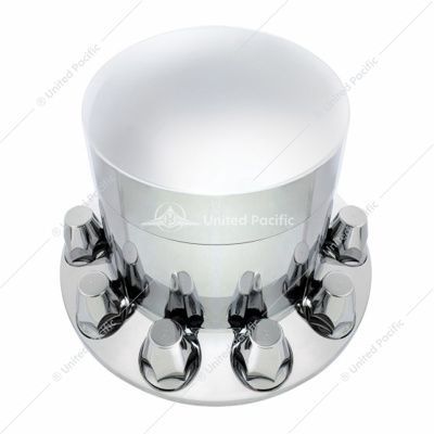 10239 Chrome Plastic Extra Tall Rear Axle Cover With 33mm Thread-On Nut Covers