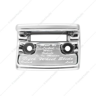 21025 Chrome Plastic Fifth Wheel Switch Guard With Glossy Sticker For 1990-2010 Freightliner Classic- Silver Sticker