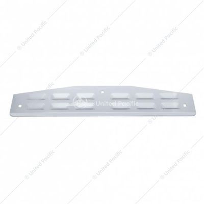 4" X 24" Chrome Louvered Bottom Mud Flap Plate With Lip - Bolt Thru