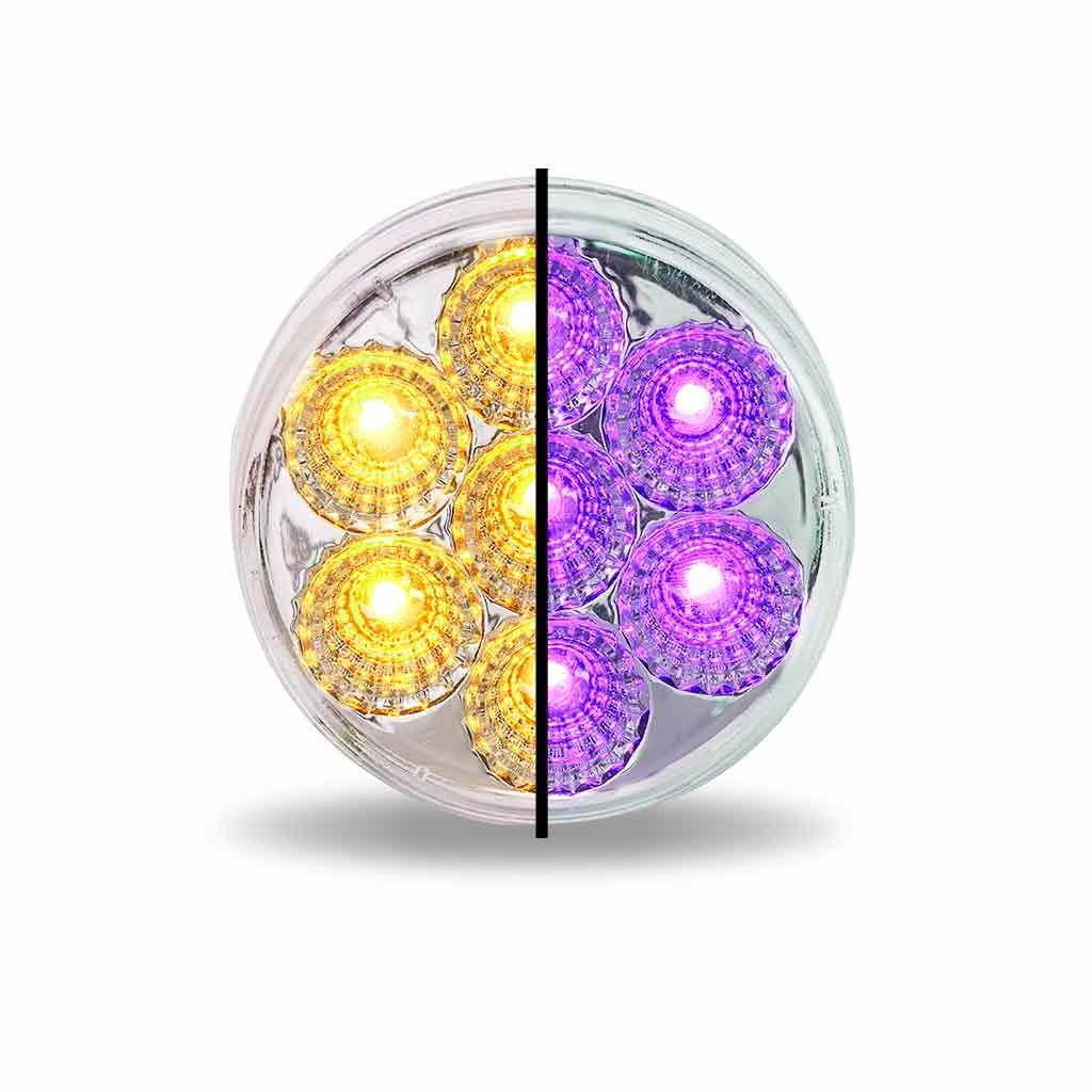 2″ Amber Marker to Purple Auxiliary Round LED Light – 7 Diodes