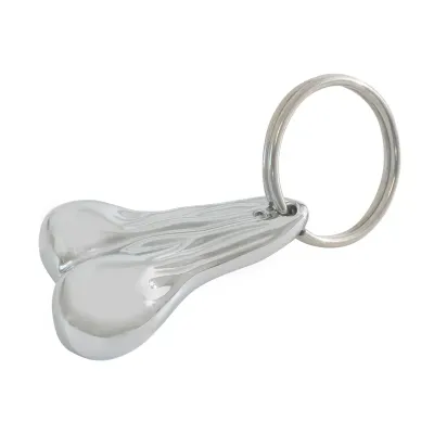93244 Chrome Aluminum Big Ballz Key Chains