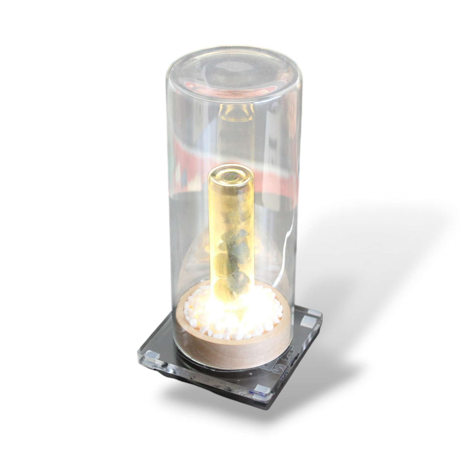 The Cloche | Glass Dome NFC Display by TapSpot – Tap-to-Link Terrarium Stand with QR Card