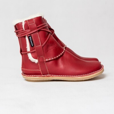 Annabelle Red Wool-lined Winter boot